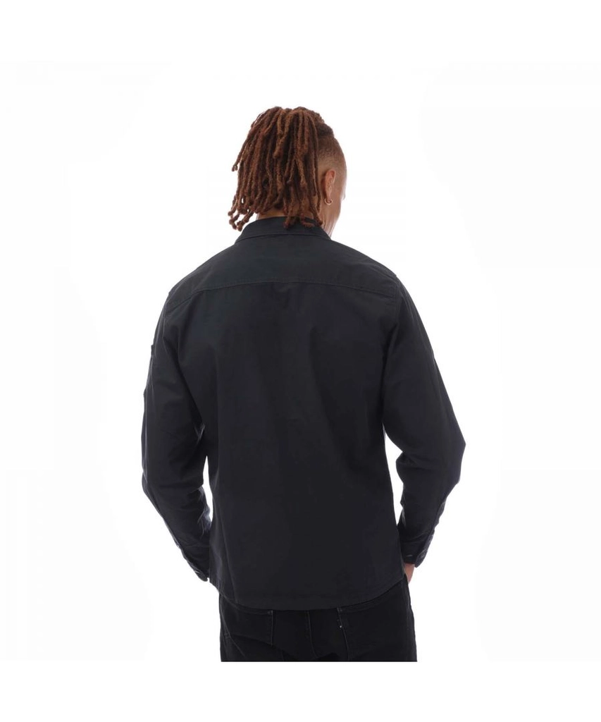 CP Company Mens Organic Gabardine Zip Overshirt in Navy Cotton - Size Small